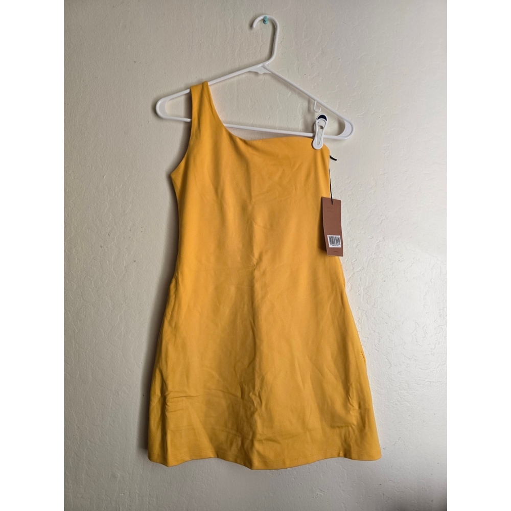 NWT Girlfriend Collective Sunny One-Shoulder Dress - Picture 2 of 5